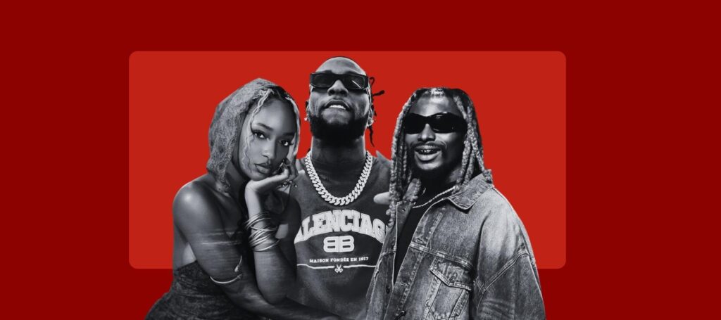 Nigerian music stars Burna Boy, Ayra Starr, Asake, and Kizz Daniel have all been nominated for the Vodafone Ghana Music Awards 2023.