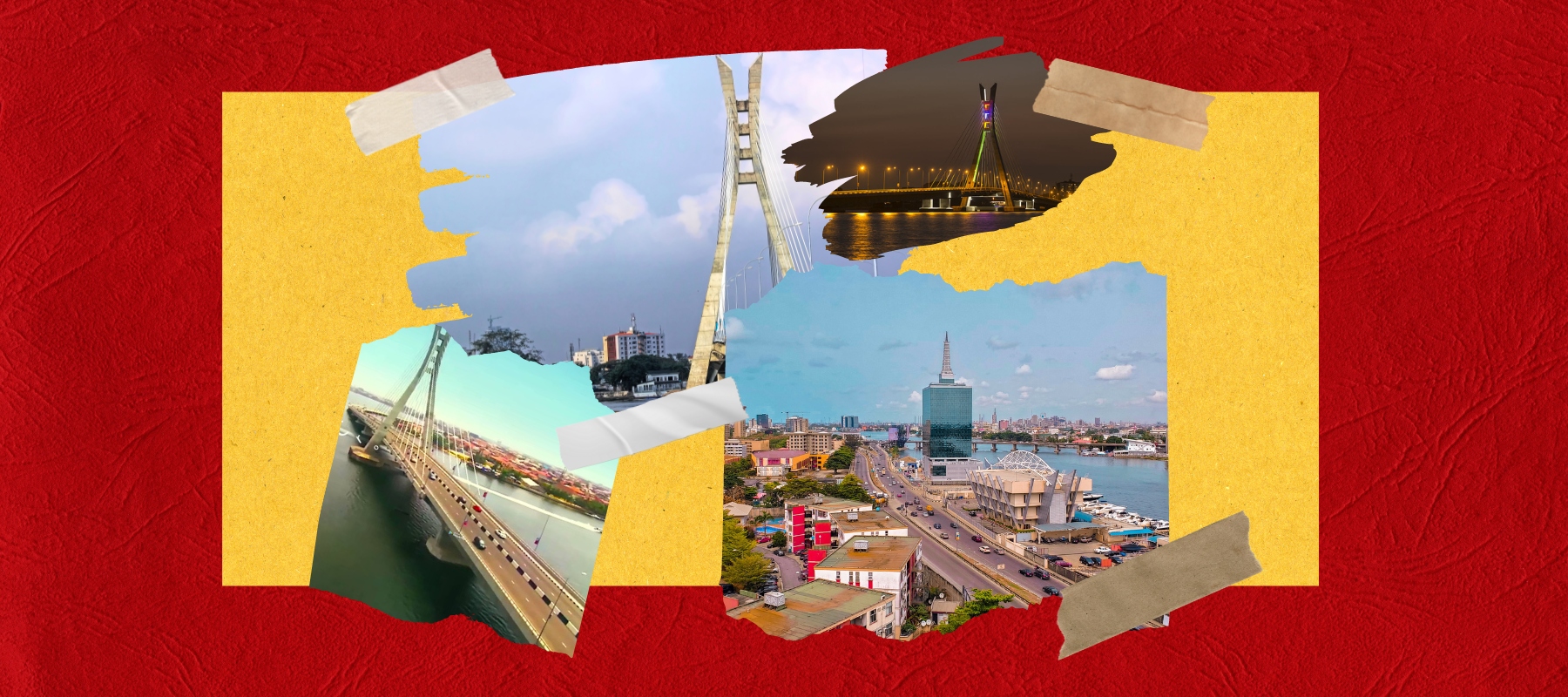 A collage of some of the bridges in the city of Lagos
