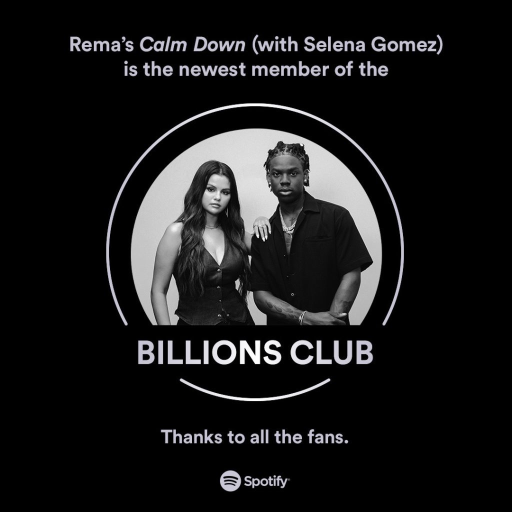 Rema Hits 1 Billion Streams on Spotify