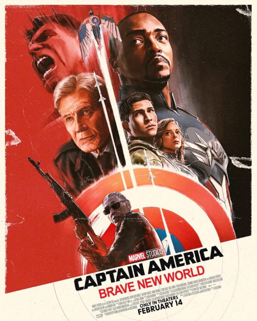 Movies: Captain America: Brave New World official poster.