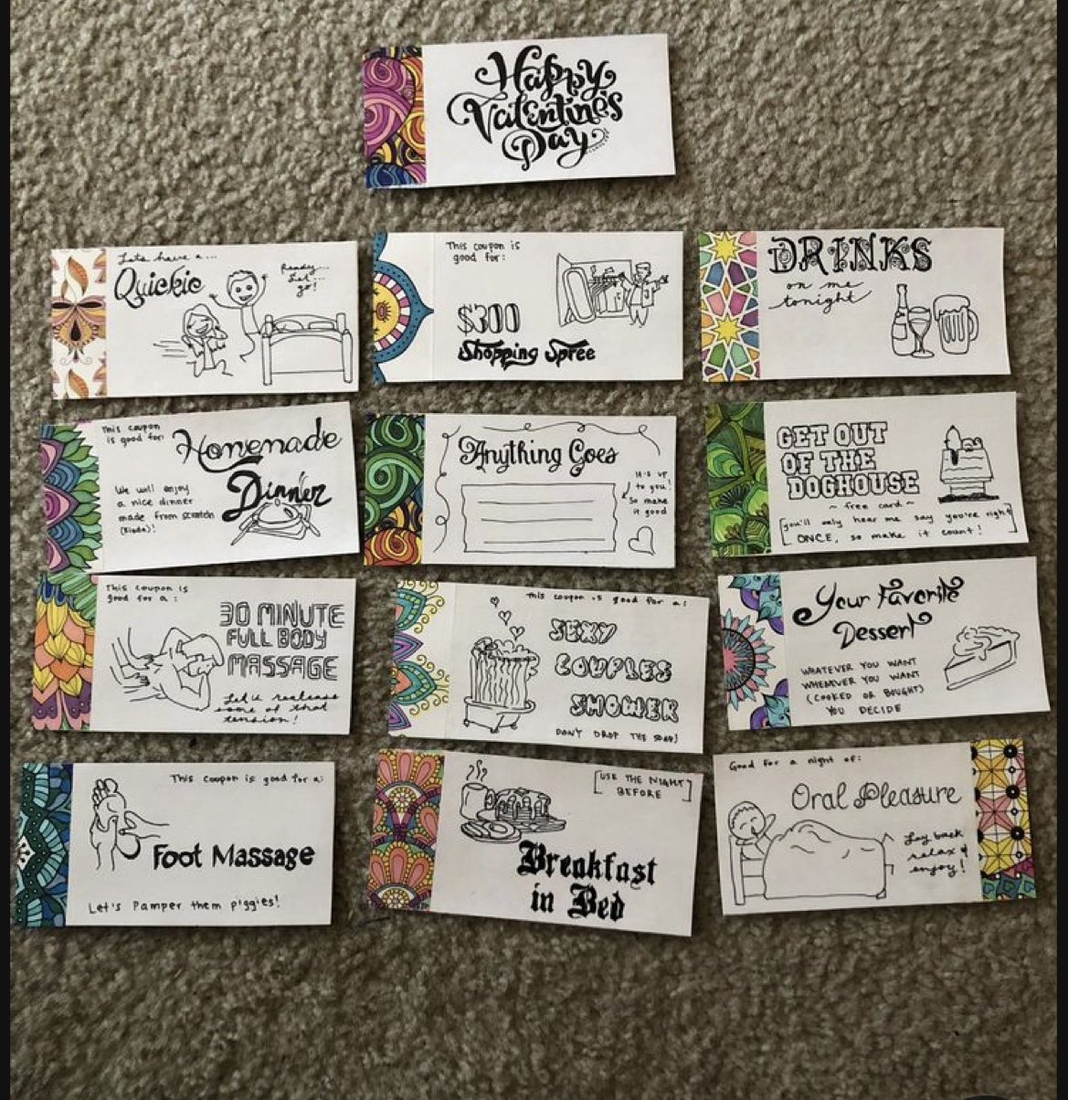 Custom Handwritten Coupon Book