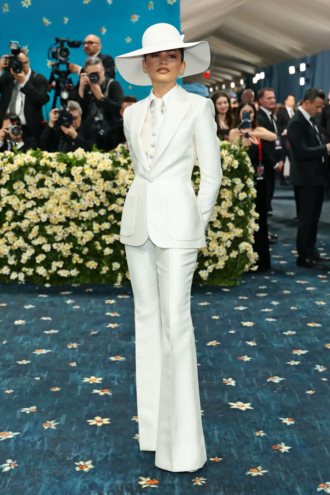 Zendaya wears custom Louis Vuitton and Bulgari