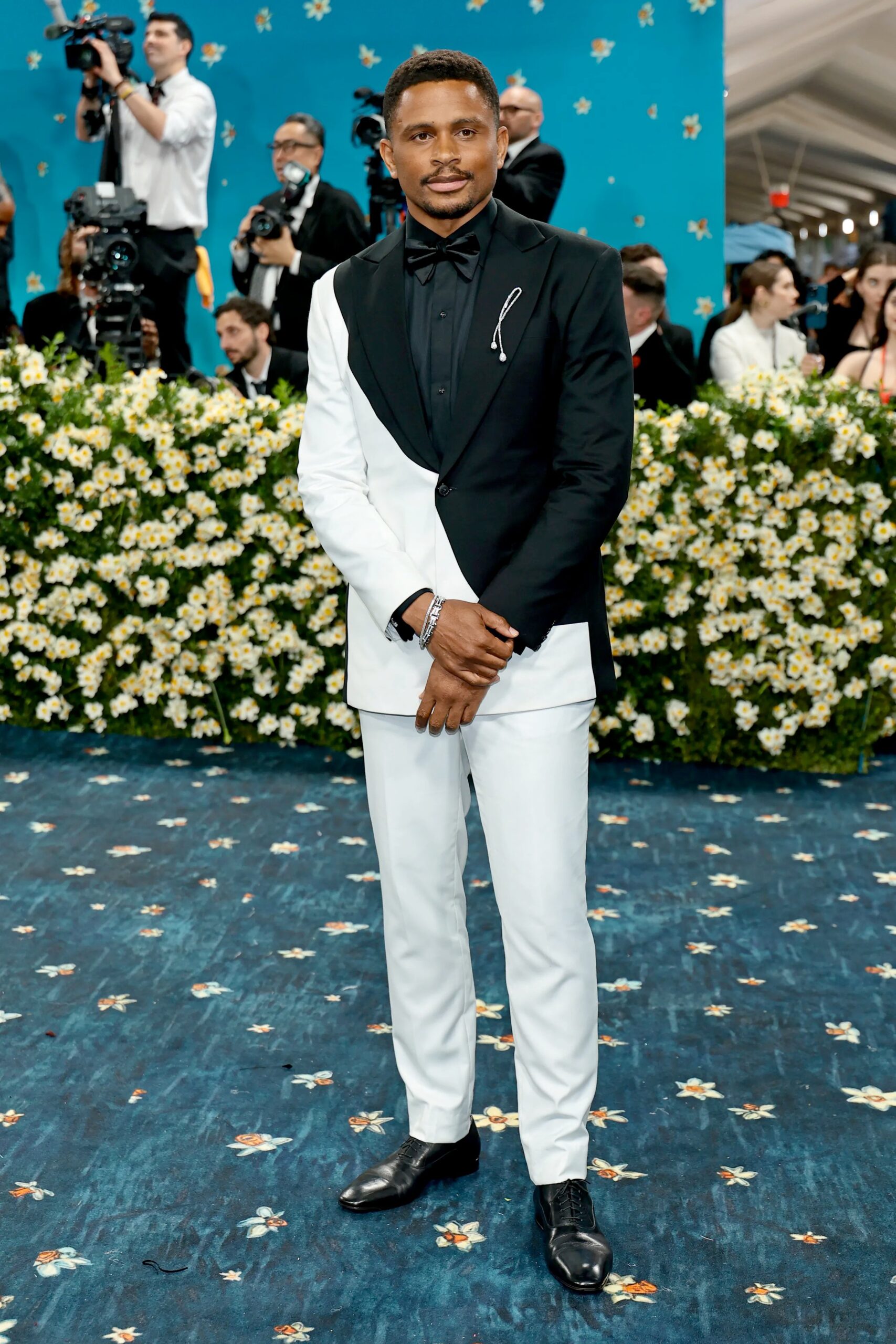 Nnamdi Asomugha in classic black and white