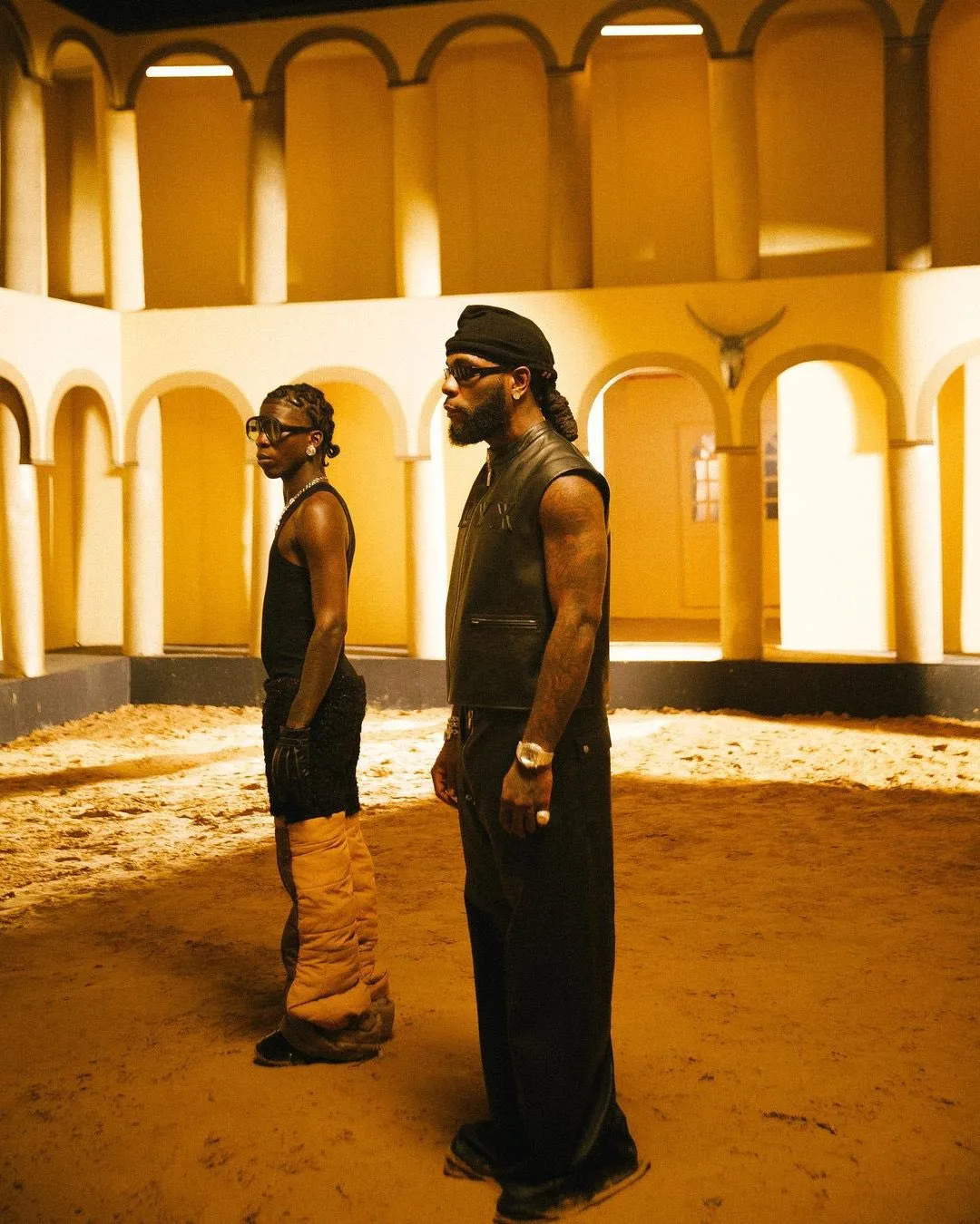 Seyi Vibez and Burna Boy for “Giza” video 