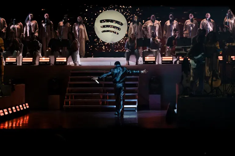 Asake at his Spotify live performance at the Theatre Royal Drury Lane