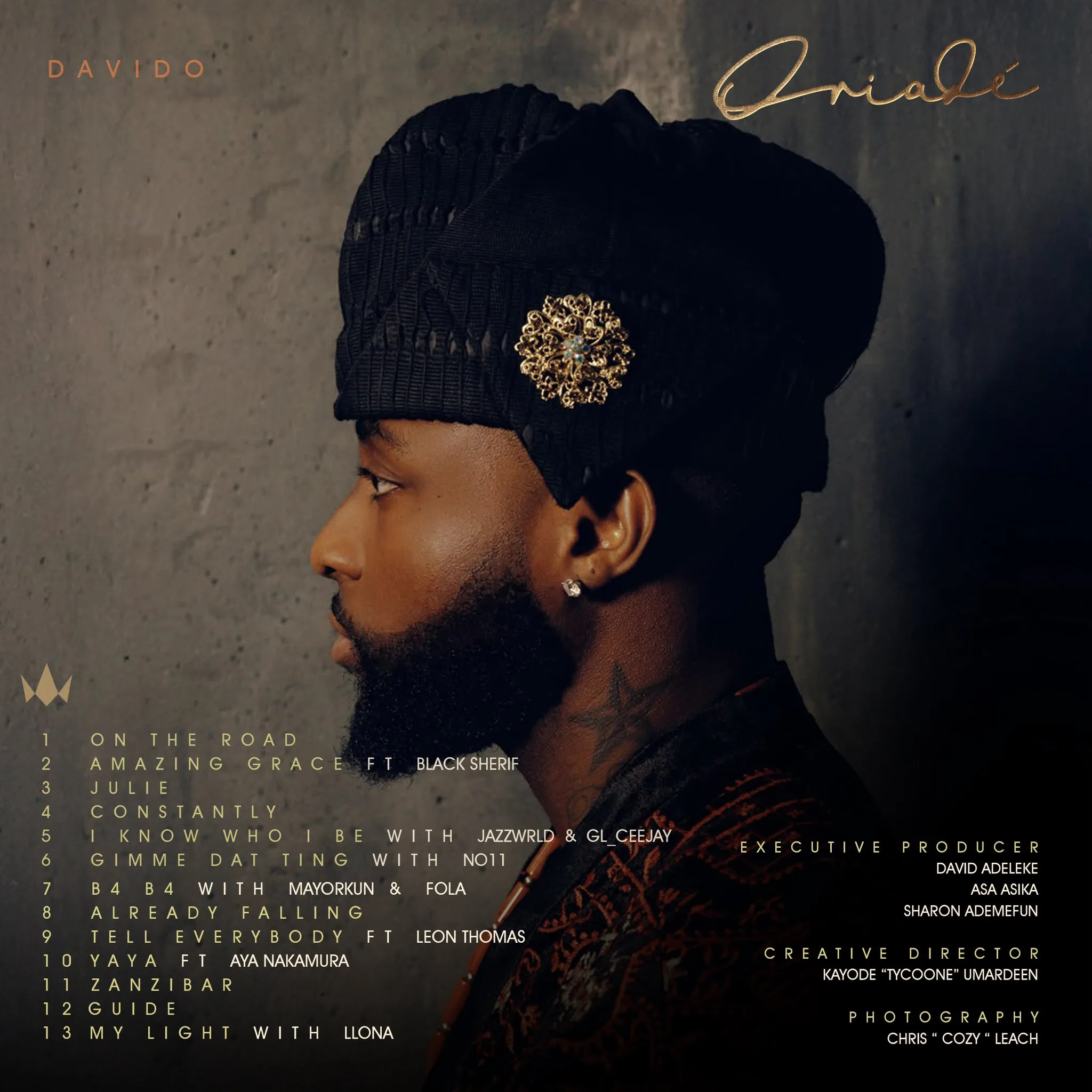 Davido Oriadé album tracklist 